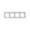 BRITE Рамка 4 поста РУ-4-2-Бр стекло розовый матовый IEK