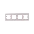 BRITE Рамка 4 поста РУ-4-2-Бр стекло розовый матовый IEK