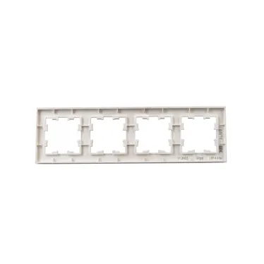 BRITE Рамка 4 поста РУ-4-2-Бр стекло розовый матовый IEK
