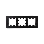 BRITE Рамка 3 поста РУ-3-1-Бр металл черный RE IEK