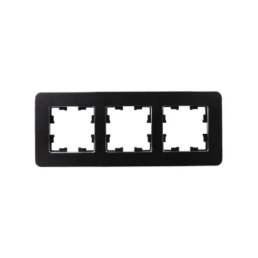 BRITE Рамка 3 поста РУ-3-1-Бр металл черный RE IEK