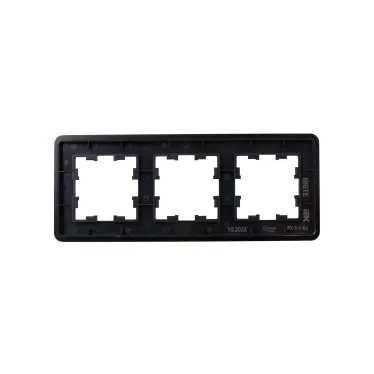 BRITE Рамка 3 поста РУ-3-1-Бр металл черный RE IEK
