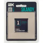 SKANDY Рамка 1-местная SK-F21Sh стекло шампань IEK