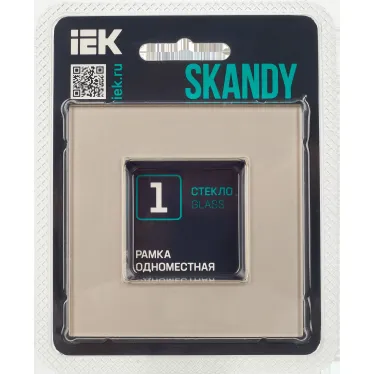 SKANDY Рамка 1-местная SK-F21Sh стекло шампань IEK