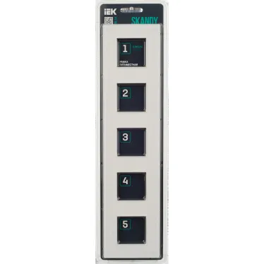 SKANDY Рамка 5-местная SK-F25W стекло арктический белый IEK