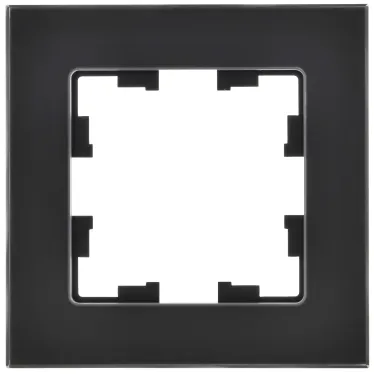 BRITE Рамка 1 пост РУ-1-2-Бр стекло черный матовый IEK