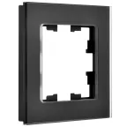 BRITE Рамка 1 пост РУ-1-2-Бр стекло черный матовый IEK