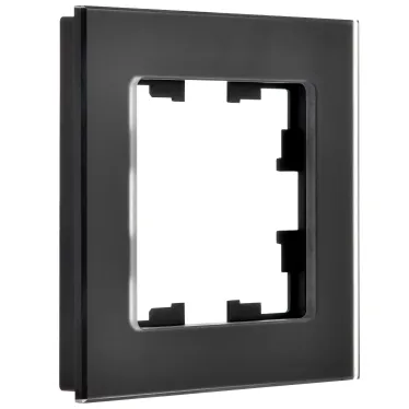 BRITE Рамка 1 пост РУ-1-2-Бр стекло черный матовый IEK
