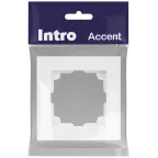 Рамка для розеток и выключателей Intro Accent 6-501-01М на 1 пост, СУ, белый матовый