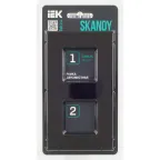 SKANDY Рамка 2-местная SK-F22Bl стекло черный IEK