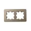 BRITE Рамка 2 поста РУ-2-1-Бр металл латунь RE IEK