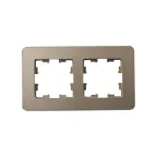 BRITE Рамка 2 поста РУ-2-1-Бр металл латунь RE IEK