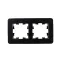 BRITE Рамка 2 поста РУ-2-1-Бр металл черный RE IEK