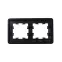 BRITE Рамка 2 поста РУ-2-1-Бр металл черный RE IEK