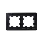 BRITE Рамка 2 поста РУ-2-1-Бр металл черный RE IEK