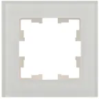 BRITE Рамка 1 пост РУ-1-2-Бр стекло белый матовый IEK