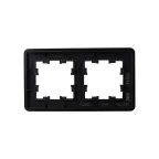 BRITE Рамка 2 поста РУ-2-2-Бр стекло черный RE IEK