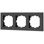 Рамка для розеток и выключателей Intro Accent 6-503-05 на 3 поста, СУ, антрацит