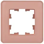 BRITE Рамка 1 пост РУ-1-2-Бр стекло дымчатый RE IEK
