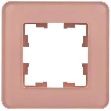 BRITE Рамка 1 пост РУ-1-2-Бр стекло дымчатый RE IEK
