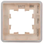 BRITE Рамка 1 пост РУ-1-2-Бр стекло дымчатый RE IEK