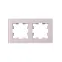 BRITE Рамка 2 поста РУ-2-2-Бр стекло розовый матовый IEK