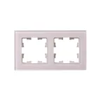 BRITE Рамка 2 поста РУ-2-2-Бр стекло розовый матовый IEK
