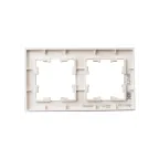 BRITE Рамка 2 поста РУ-2-2-Бр стекло розовый матовый IEK