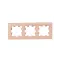 BRITE Рамка 3 поста РУ-3-2-БрП стекло персиковый матовый IEK