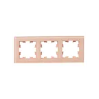 BRITE Рамка 3 поста РУ-3-2-БрП стекло персиковый матовый IEK