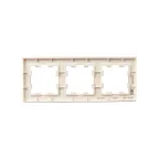 BRITE Рамка 3 поста РУ-3-2-БрП стекло персиковый матовый IEK