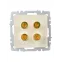 BRITE Аудиорозетка 4 поста РА10-БрКр бежевый