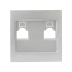 Валенсия лицевая панель розетки RJ-45 1-местная сталь