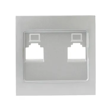 Валенсия лицевая панель розетки RJ-45 1-местная сталь