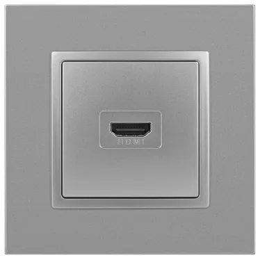 Розетка HDMI, Эра Elegance, алюминий, 14-3114-03