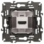 Розетка HDMI, Эра Elegance, алюминий, 14-3114-03