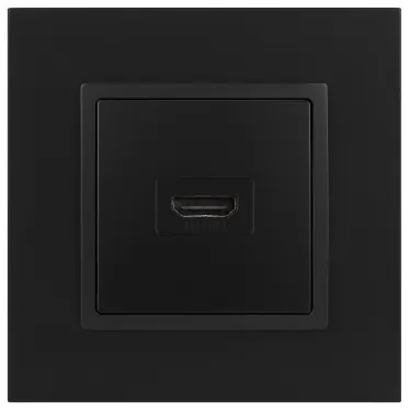Розетка HDMI, Эра Elegance, антрацит, 14-3114-05