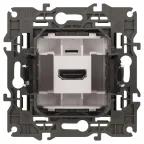 Розетка HDMI, Эра Elegance, антрацит, 14-3114-05
