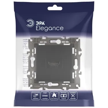 Розетка HDMI, Эра Elegance, антрацит, 14-3114-05