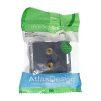 Аудиорозетка ATLASDESIGN двухместная грифель