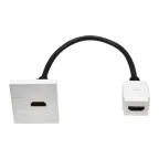 PRIMER РКМ-20-10-П Розетка мультимедийная HDMI M/M (2 модуля) белая IEK