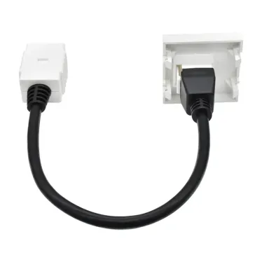 PRIMER РКМ-20-10-П Розетка мультимедийная HDMI M/M (2 модуля) белая IEK