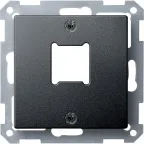 Центральная плата для розетки RJ11/RJ45 1 пост антрацит