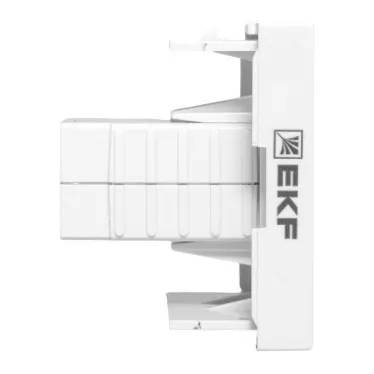 Розетка HDMI 45x45, 2 модуля, 1 гнездо, без индикатора, белая EKF