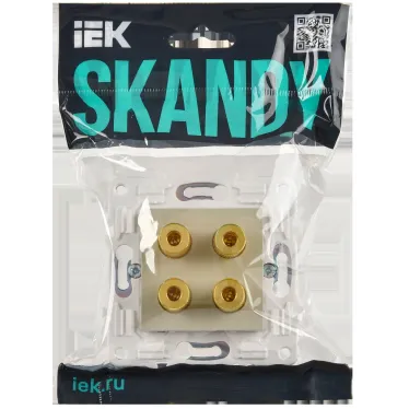 SKANDY Аудиорозетка 4-местная SK-A01B бежевый IEK