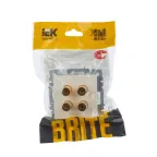 BRITE Аудиорозетка 4 поста РА10-БрЖ жемчуг