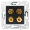 SKANDY Аудиорозетка 4-местная SK-A01Bl черный IEK