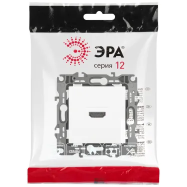 Розетка Серия 12 12-3114-01М HDMI, белый матовый