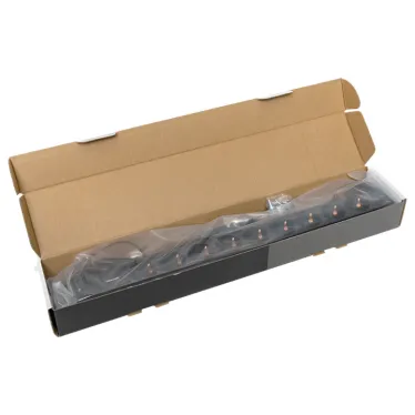 Блок розеток PDU TERACOM PRO 19' 1U 16А/250В 9 роз. Schuko шнур 2 м 3x1.5 мм2 вилка Schuko корпус пластик черный