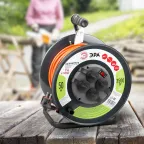 Удлинитель силовой RMx-4es-3x1.5-50m-IP44 на м. катушке c/з 4 гн 50м ПВС 3х1.5 RMx-4es-3x1.5-50m-IP44